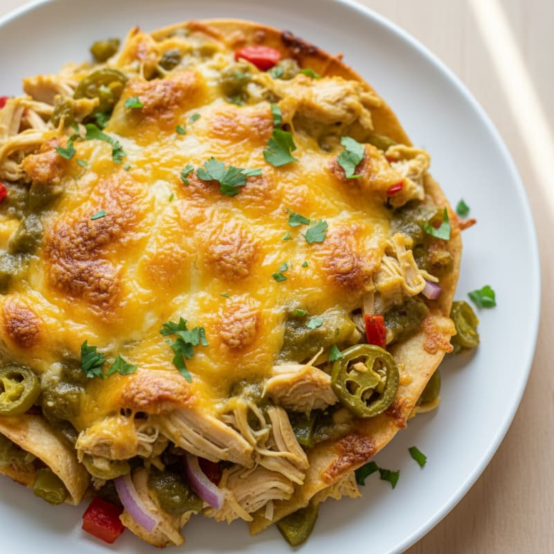 Chicken Enchilada Bake with Green Chiles