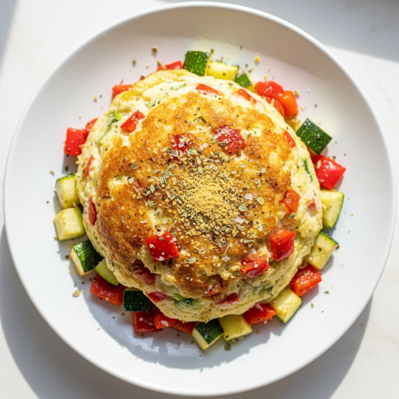 Air-Fried Egg White and Vegetable Medley