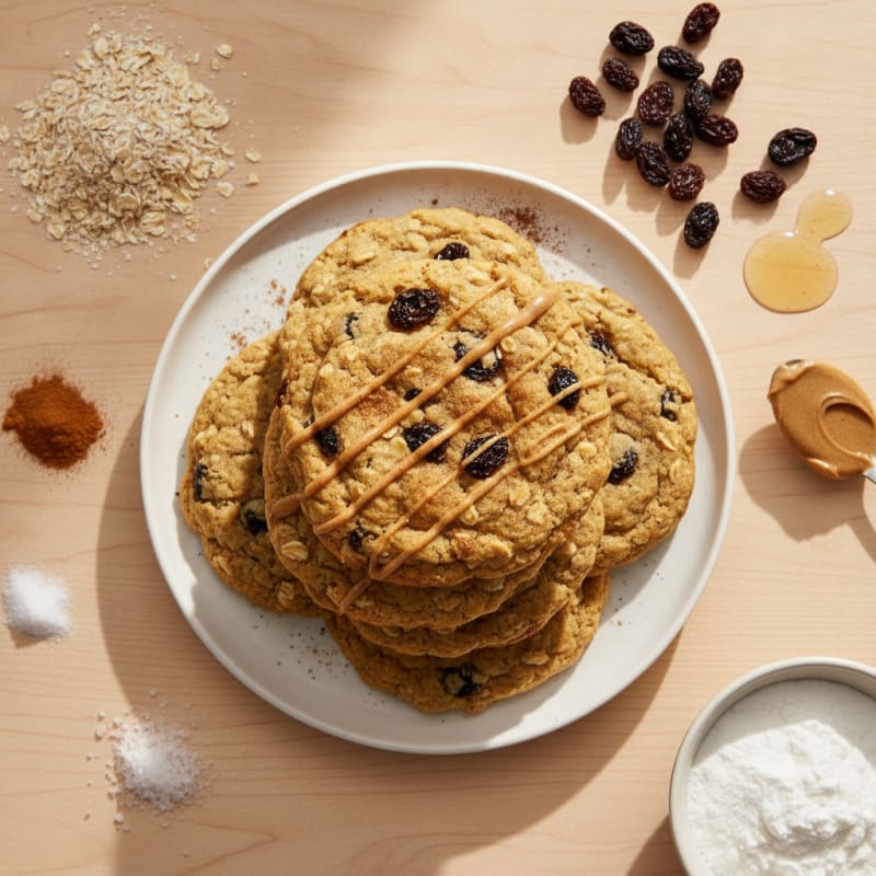Protein-Packed Chewy Oatmeal Raisin Cookies