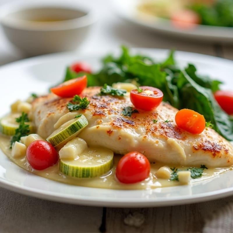Creamy Ricotta Chicken and Vegetable Bake