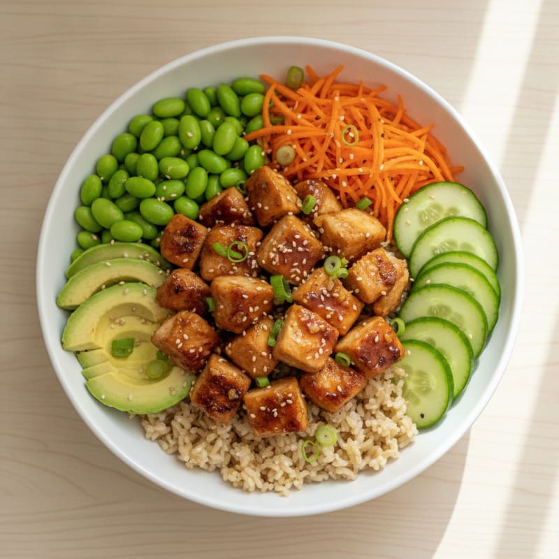Teriyaki Chicken Poke Bowl