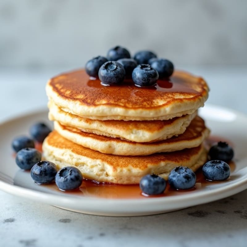 Fluffy High-Protein Blueberry Pancakes