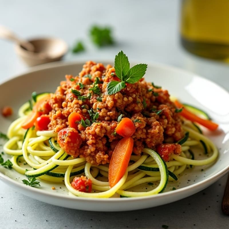 Protein-Packed Turkey Bolognese with Zucchini Noodles