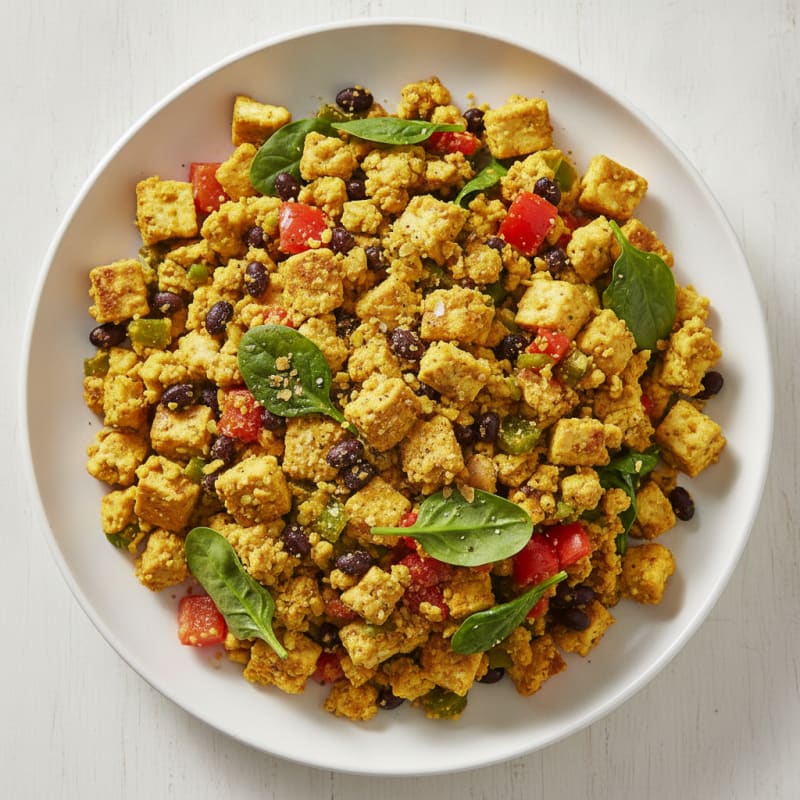 Savory Tofu Scramble with Bell Peppers