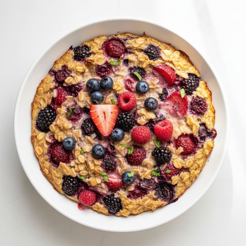 Creamy Baked Berry Oats