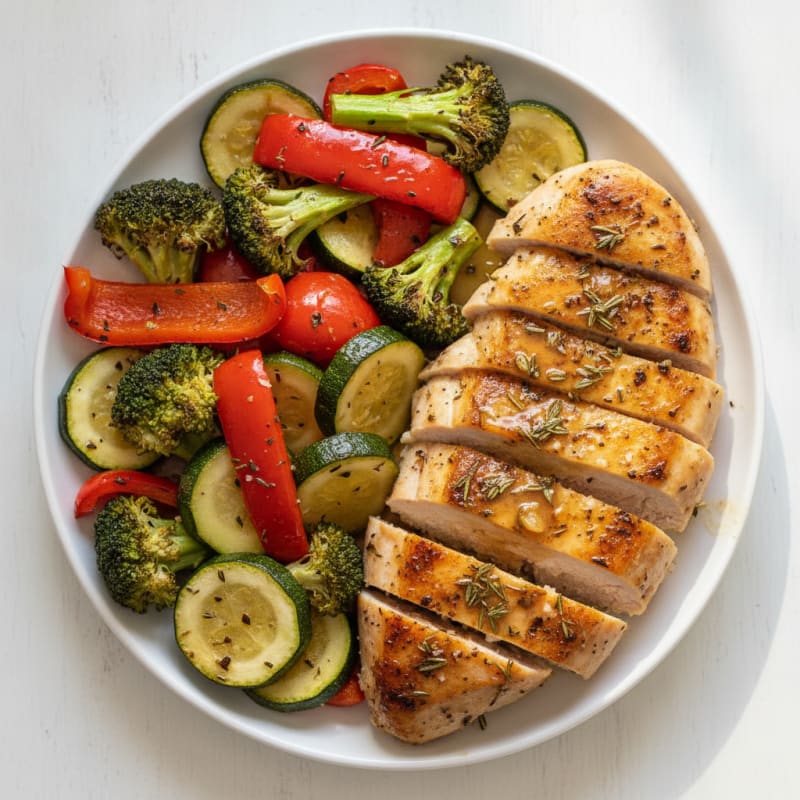 Garlic Herb Chicken with Roasted Vegetables