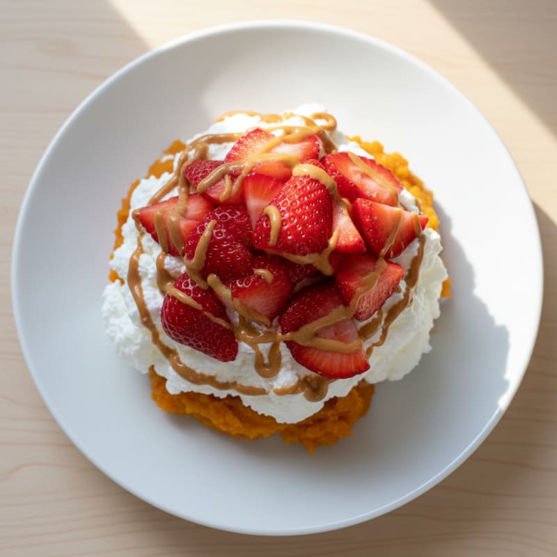 Peanut Butter Protein Mousse with Fresh Fruit
