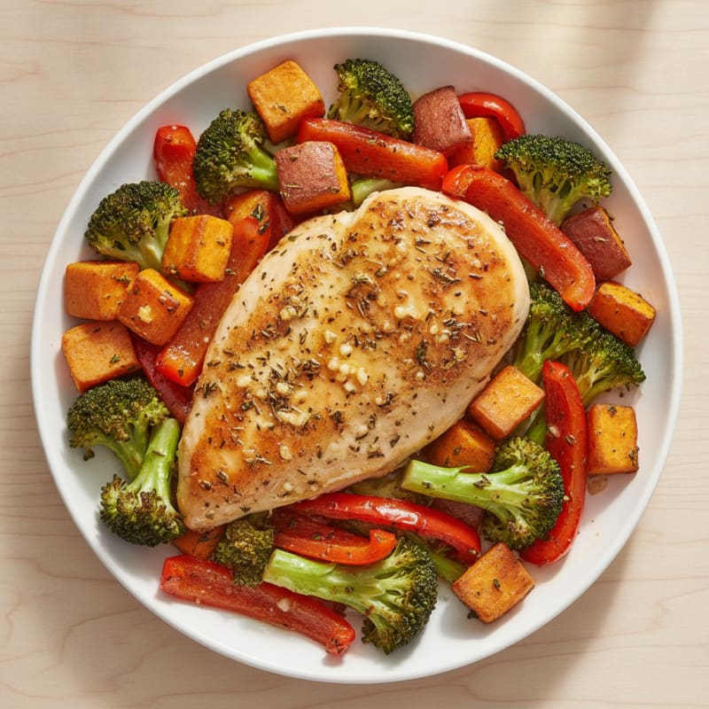 Garlic Herb Chicken with Roasted Vegetables