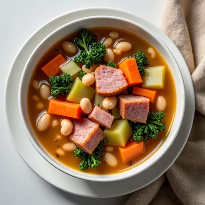 Hearty Smoked Ham and Bean Soup