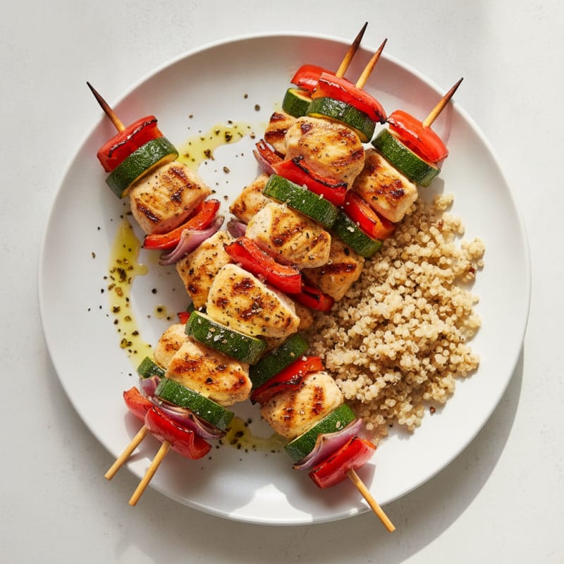 Grilled Lemon-Herb Chicken Kabobs