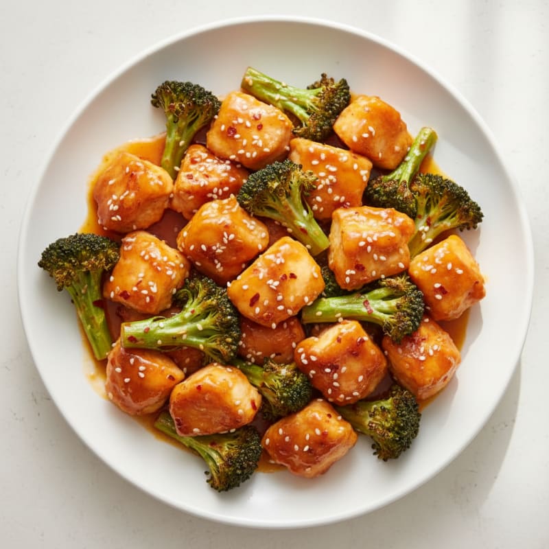 Baked Orange Chicken and Broccoli
