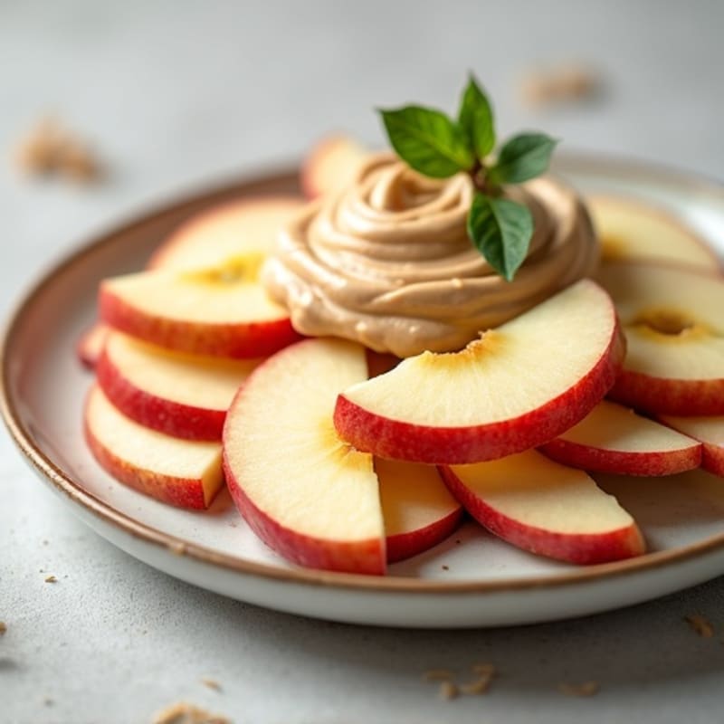 Fresh Apple Slices with Creamy Almond Butter Yogurt Dip