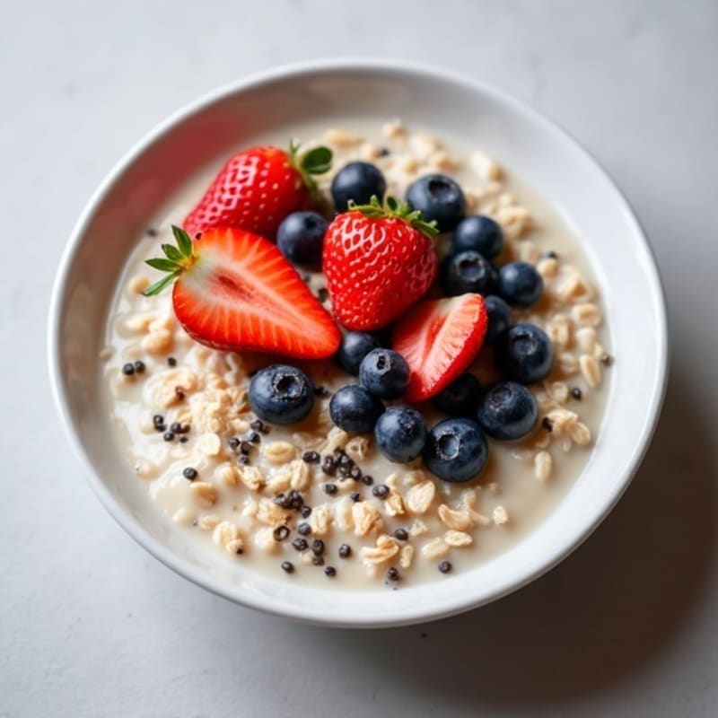 Creamy Protein Oatmeal with Fresh Berries