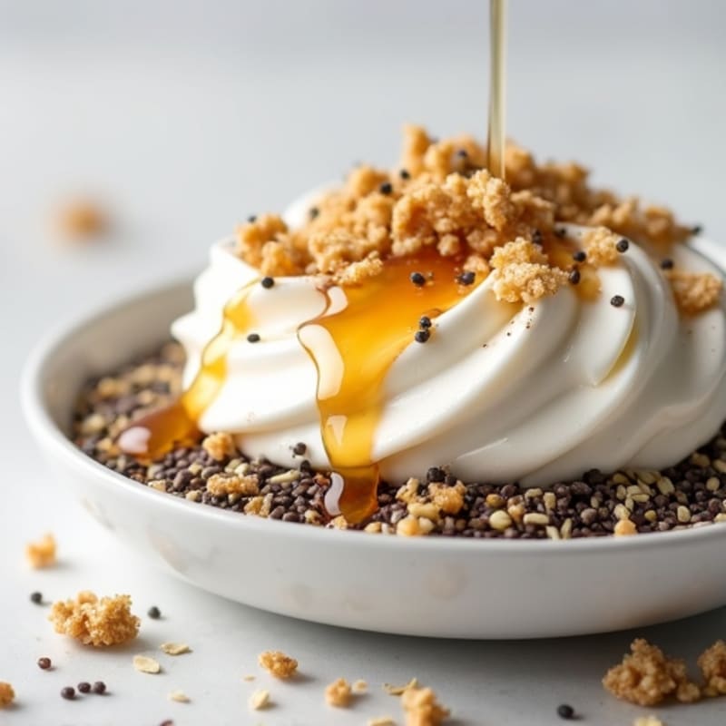 Greek Yogurt with Hemp Seeds and Chia Crunch