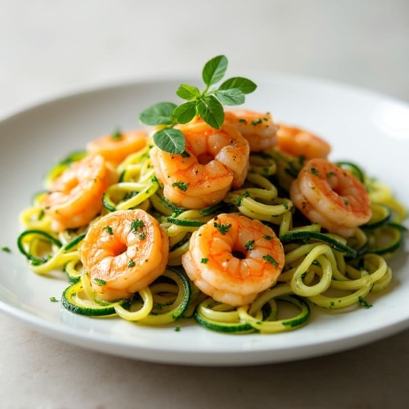 Citrus-Garlic Shrimp with Zucchini Noodles