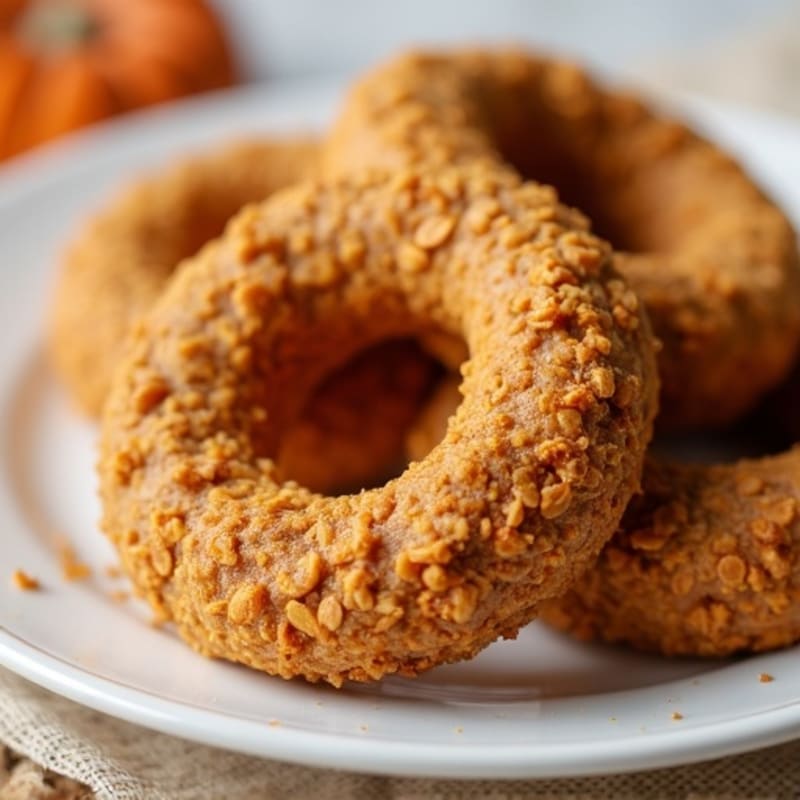 Soft Baked Pumpkin Spice Protein Oatmeal Rings
