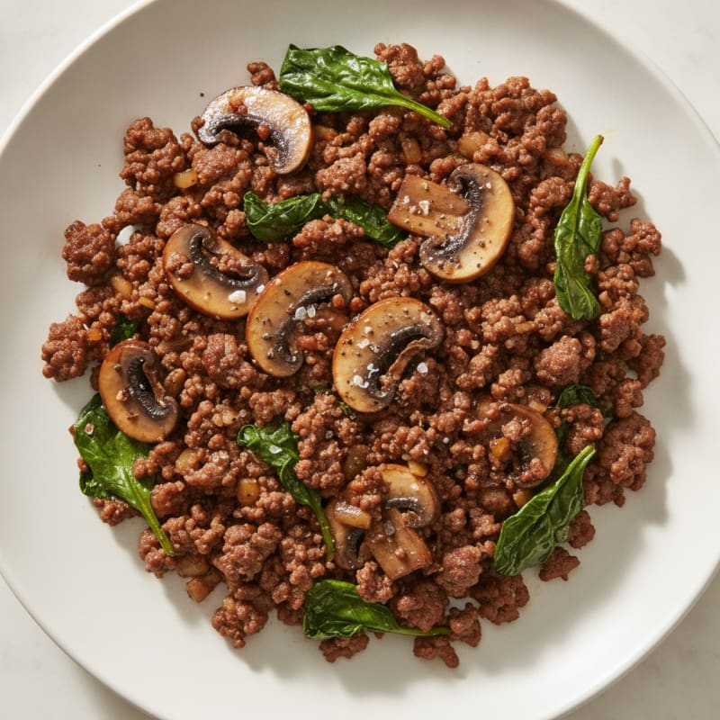 Savory Ground Beef and Mushroom Skillet