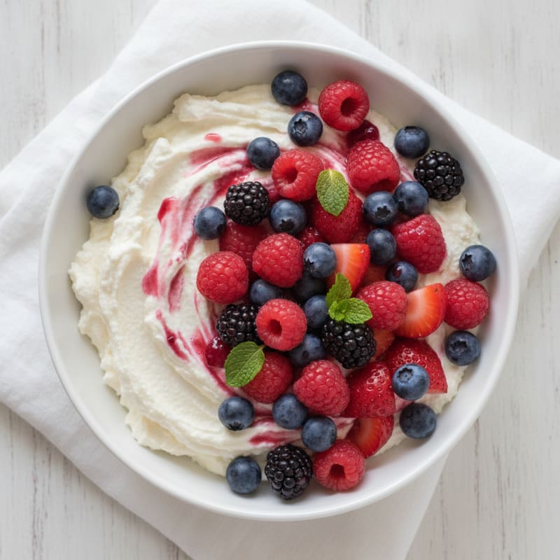 Silky Protein Greek Yogurt with Mixed Berries