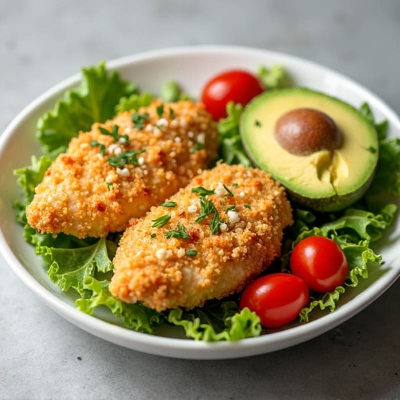 Crispy Chicken and Avocado Salad Bowl