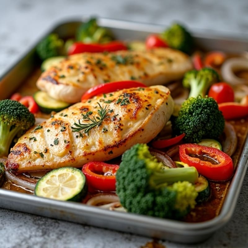 Sheet Pan Lemon Herb Chicken with Crispy Roasted Vegetables