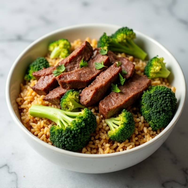 Healthy Beef and Broccoli Rice Bowl