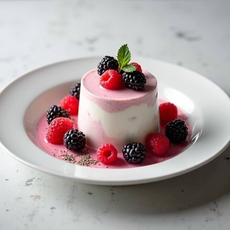 Silky Greek Yogurt Protein Mousse with Berries