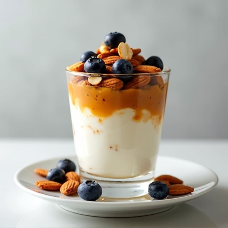Crunchy Greek Yogurt Parfait with Honey-Roasted Almonds
