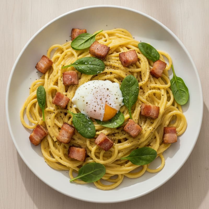 Classic Carbonara with Pancetta and Egg