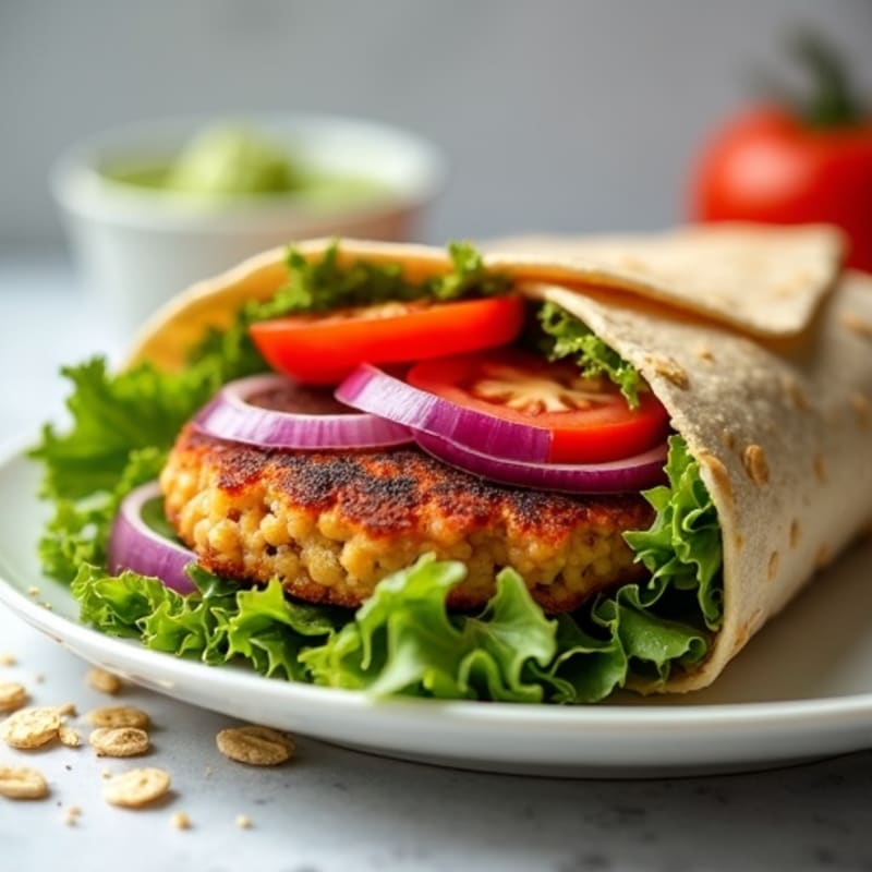 Crispy Veggie Burger Fresh Wrap