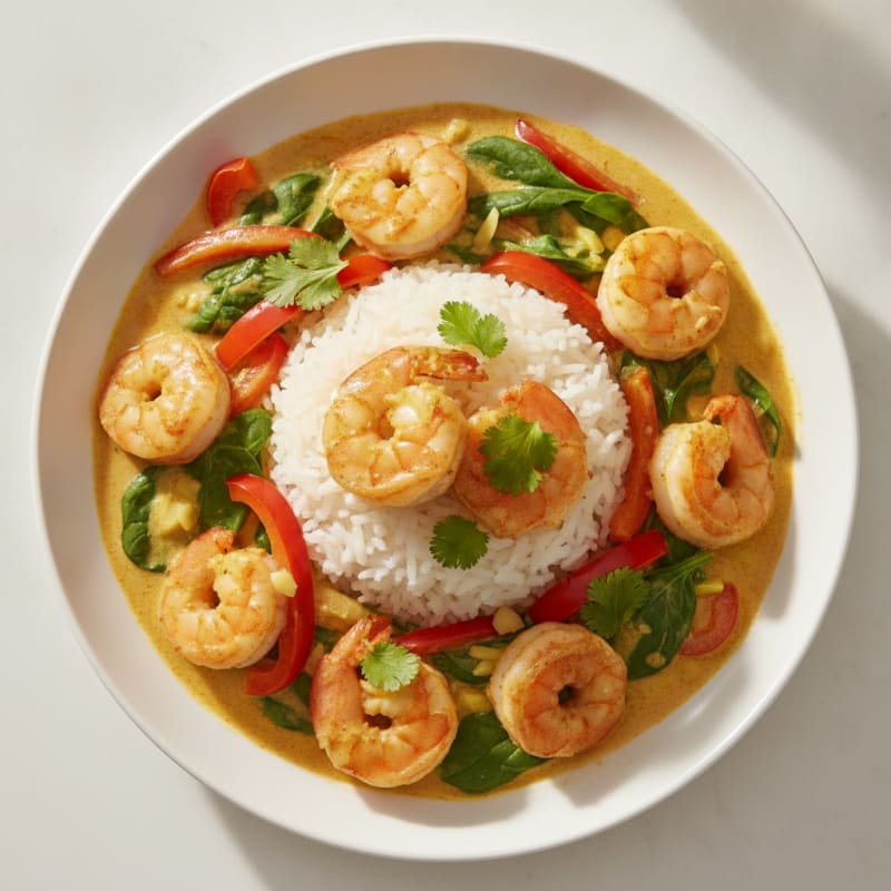 Coconut Shrimp Curry with Basmati Rice