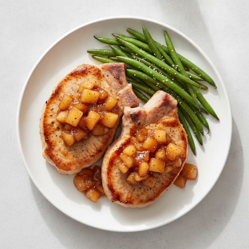 Pan-Seared Pork Chops with Apple Chutney
