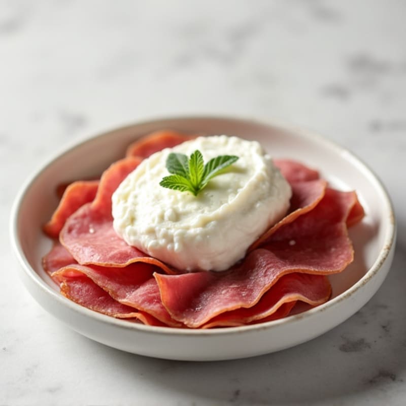 Low-Fat Cottage Cheese with Sliced Roast Beef