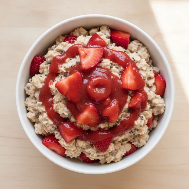 Strawberry Shortcake Overnight Oats