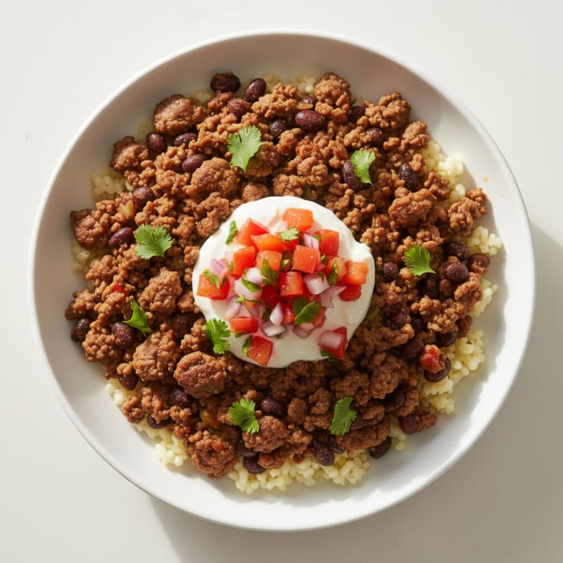 Loaded Beef Nacho Bowl