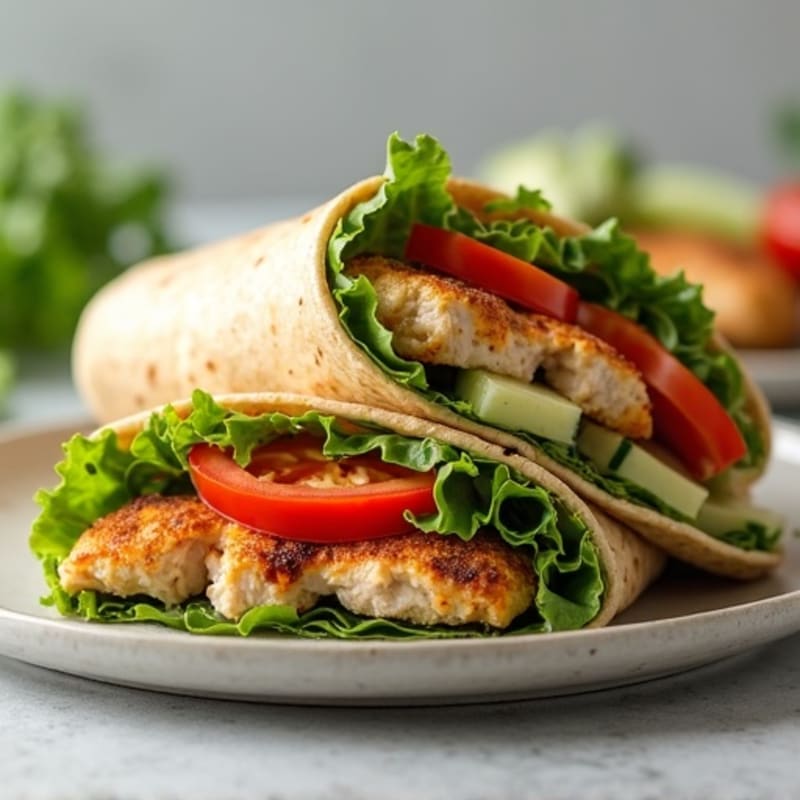 Fresh Grilled Chicken and Crunchy Veggie Wrap