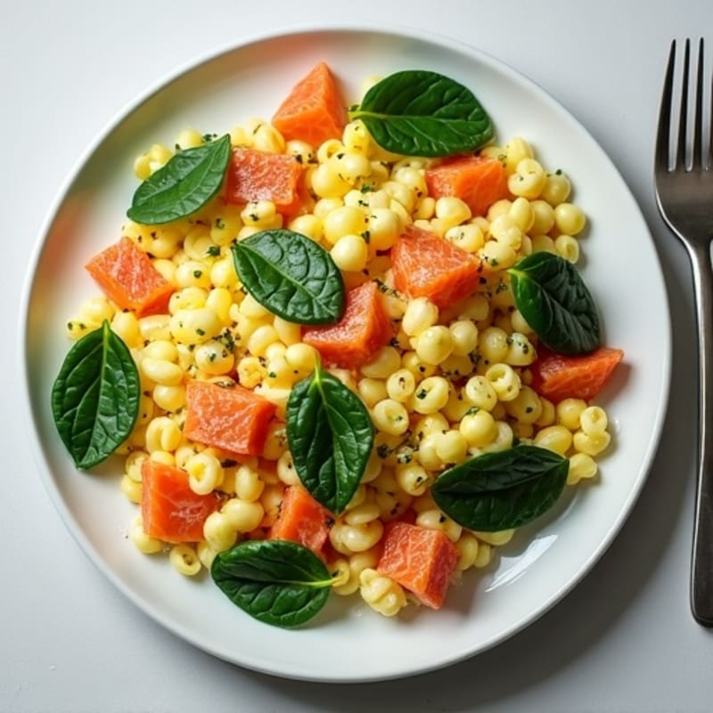 Egg White and Smoked Salmon Scramble with Spinach