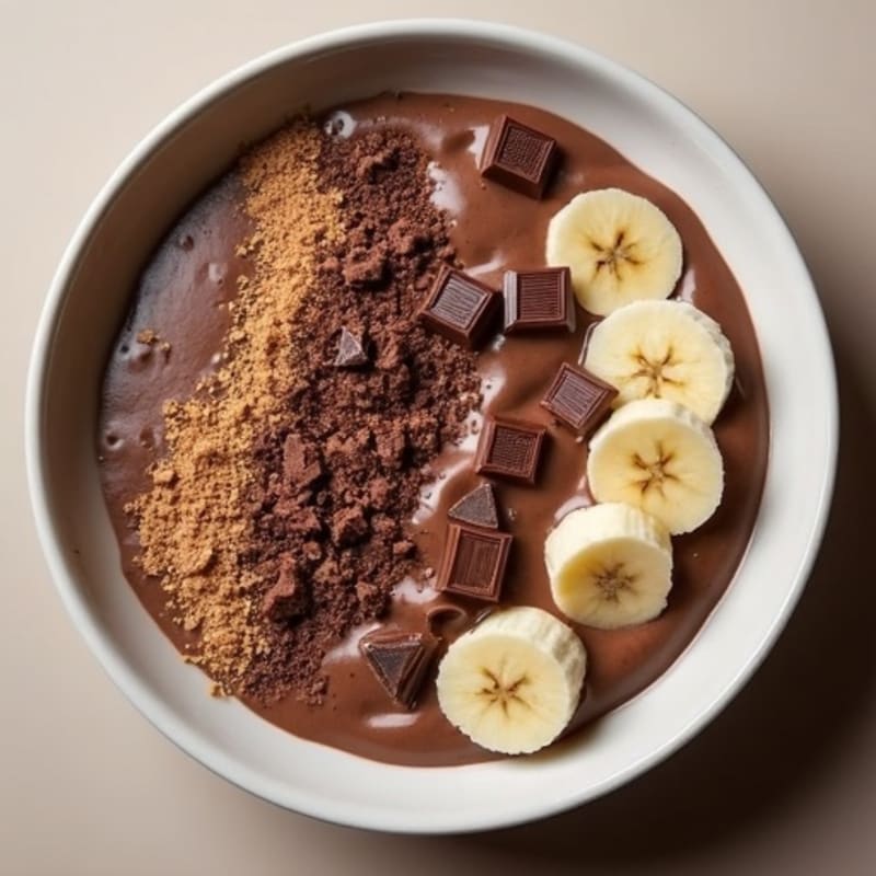 Fudgy Dark Chocolate Protein Smoothie Bowl