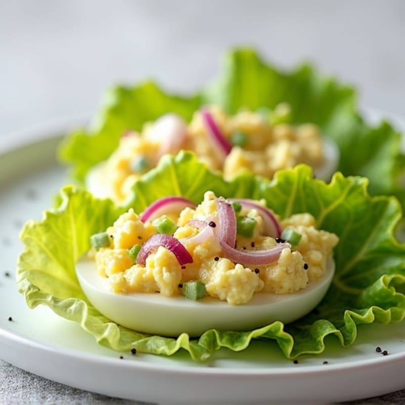 Creamy Egg Salad Lettuce Wraps