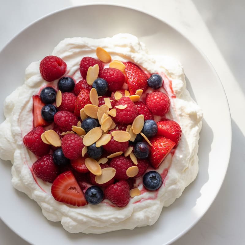 Silky Greek Yogurt Protein Mousse with Mixed Berries