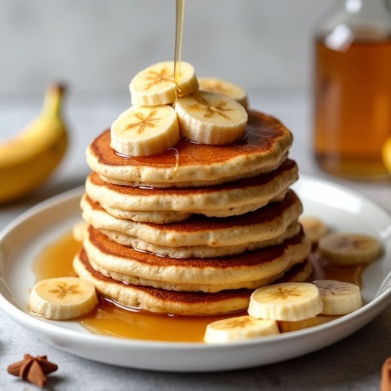 Banana Protein Pancakes with Warm Spiced Bananas