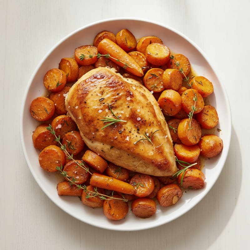 Garlic Herb Roasted Chicken with Root Vegetables