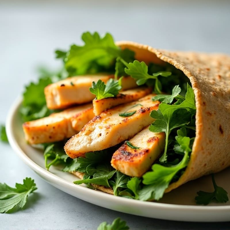 Lemon-Herb Grilled Chicken and Fresh Greens Wrap