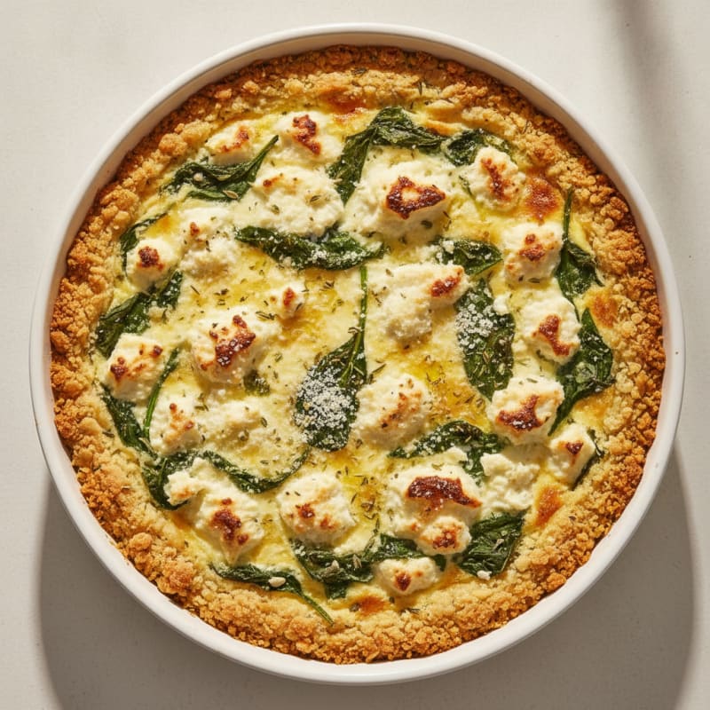 Savory Three-Cheese Pie with Herb Crust
