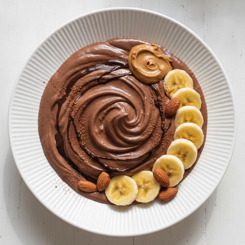 Chocolate Protein Shake with Almond Butter and Banana