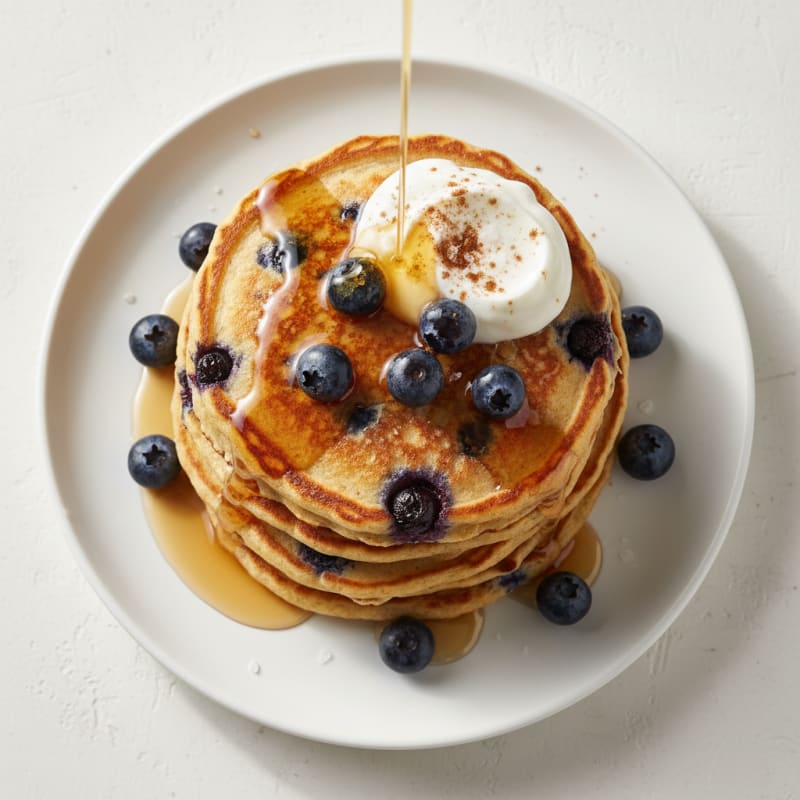 Blueberry Protein Pancakes