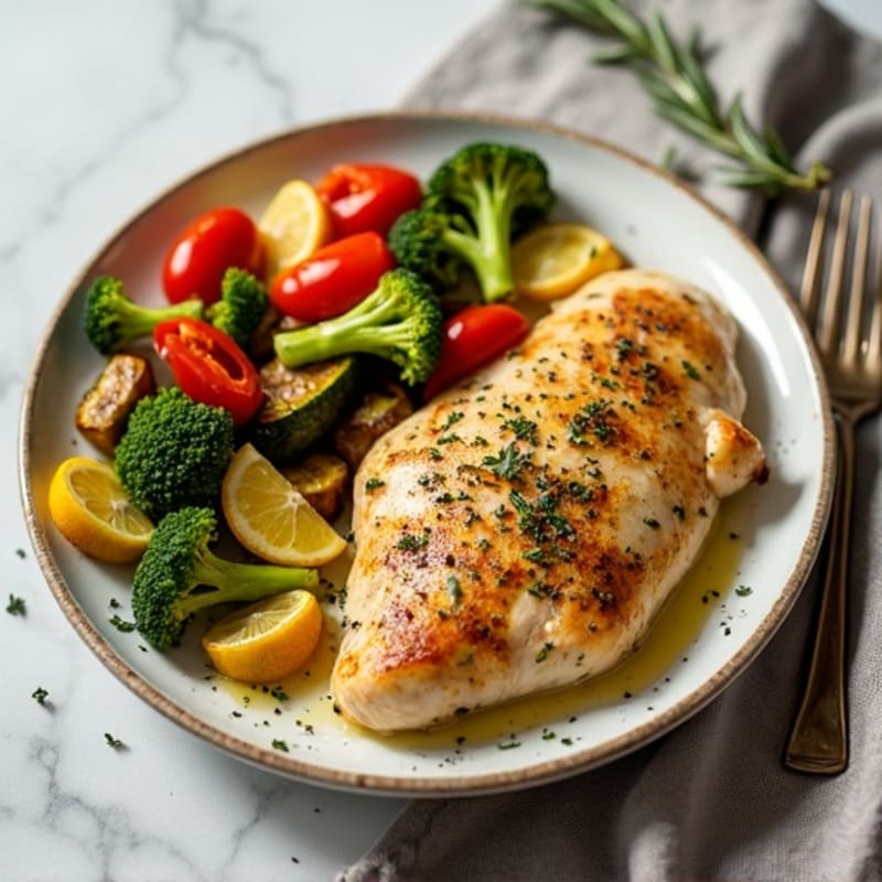 Sheet Pan Lemon Herb Chicken with Crispy Roasted Vegetables