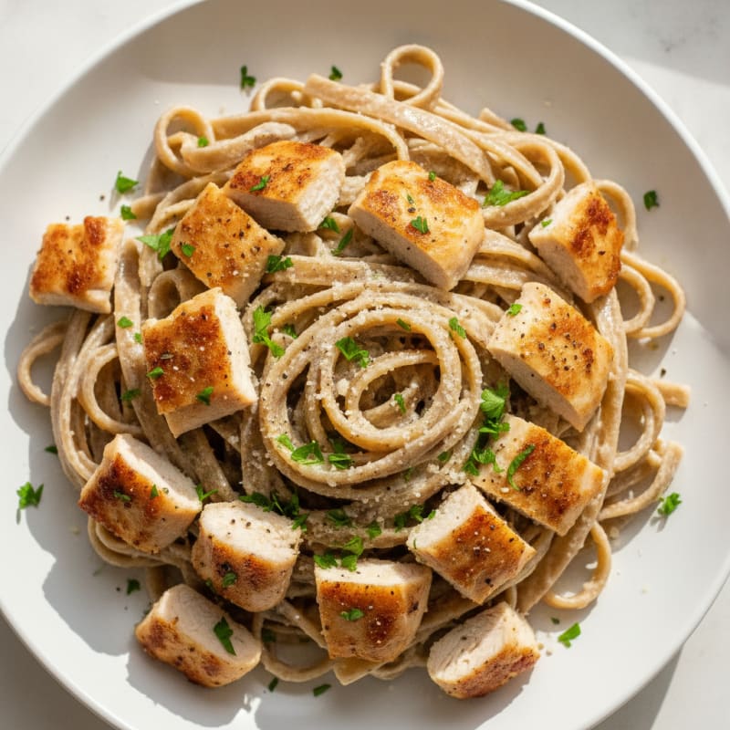 Garlic Herb Chicken Fettuccine Alfredo