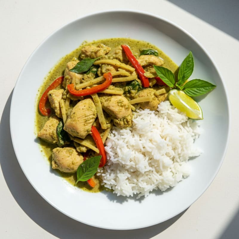 Thai Green Curry Chicken with Jasmine Rice