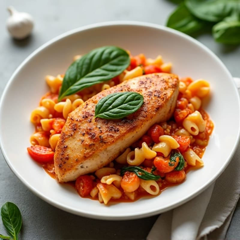 Creamy Tomato Chicken Pasta with Spinach