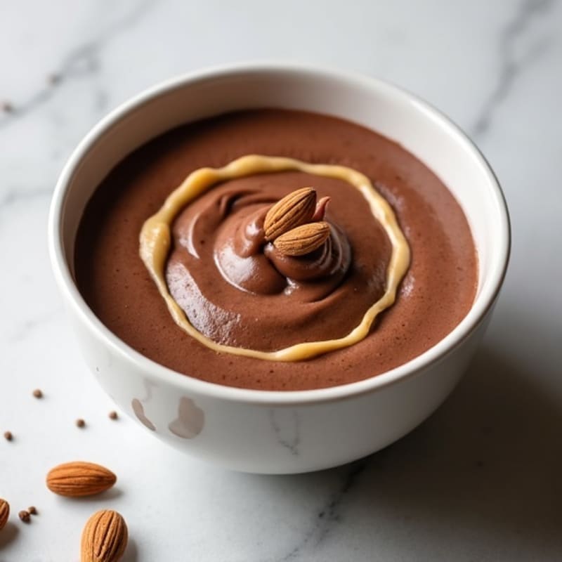 Silky Chocolate Protein Pudding with Almond Butter Swirl
